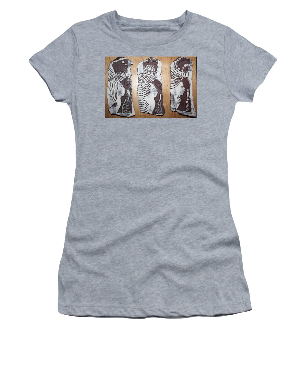 Jesus Women's T-Shirt featuring the ceramic art Archangels by Gloria Ssali