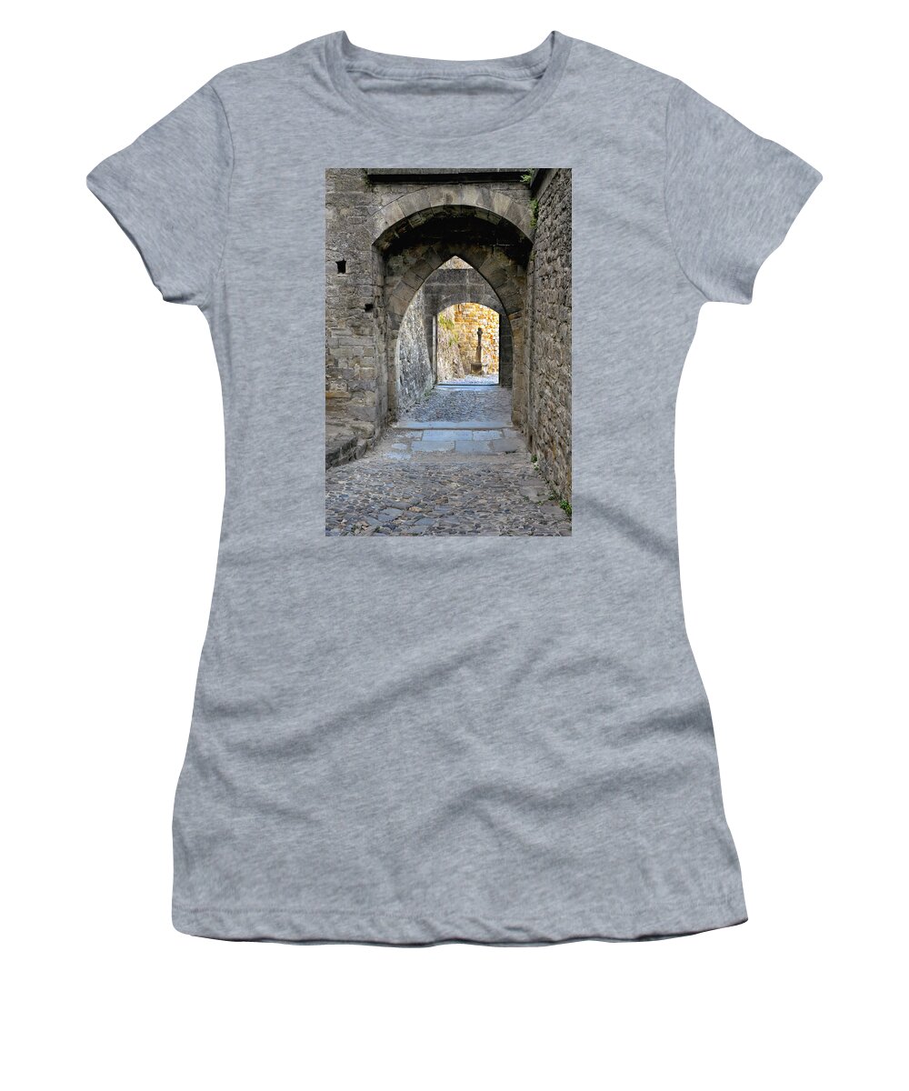 Passageway Women's T-Shirt featuring the photograph At the End of the Passageway by Dave Mills