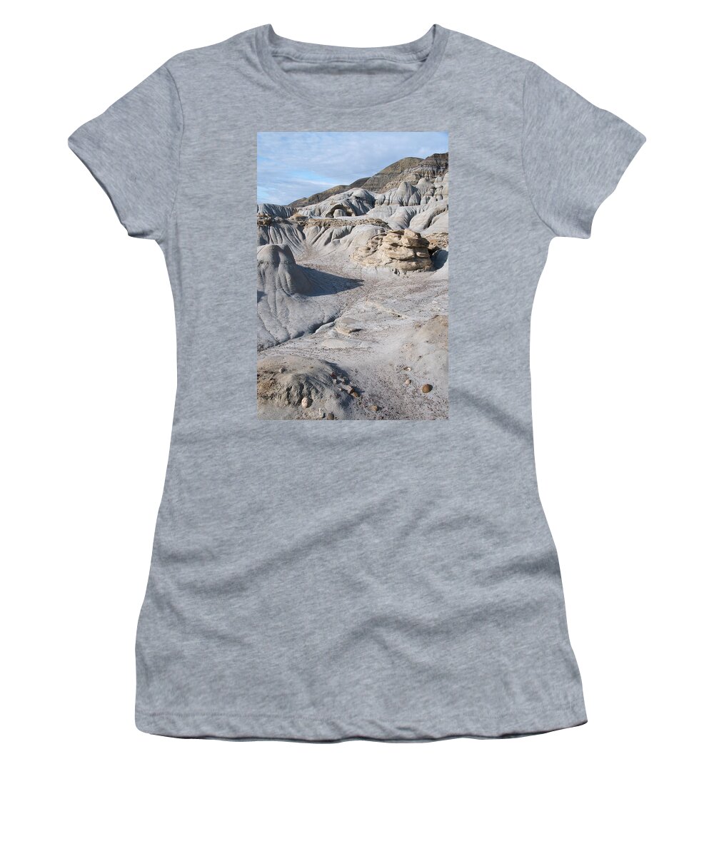 Hoodoos Women's T-Shirt featuring the photograph Badlands Alberta 2 by David Kleinsasser