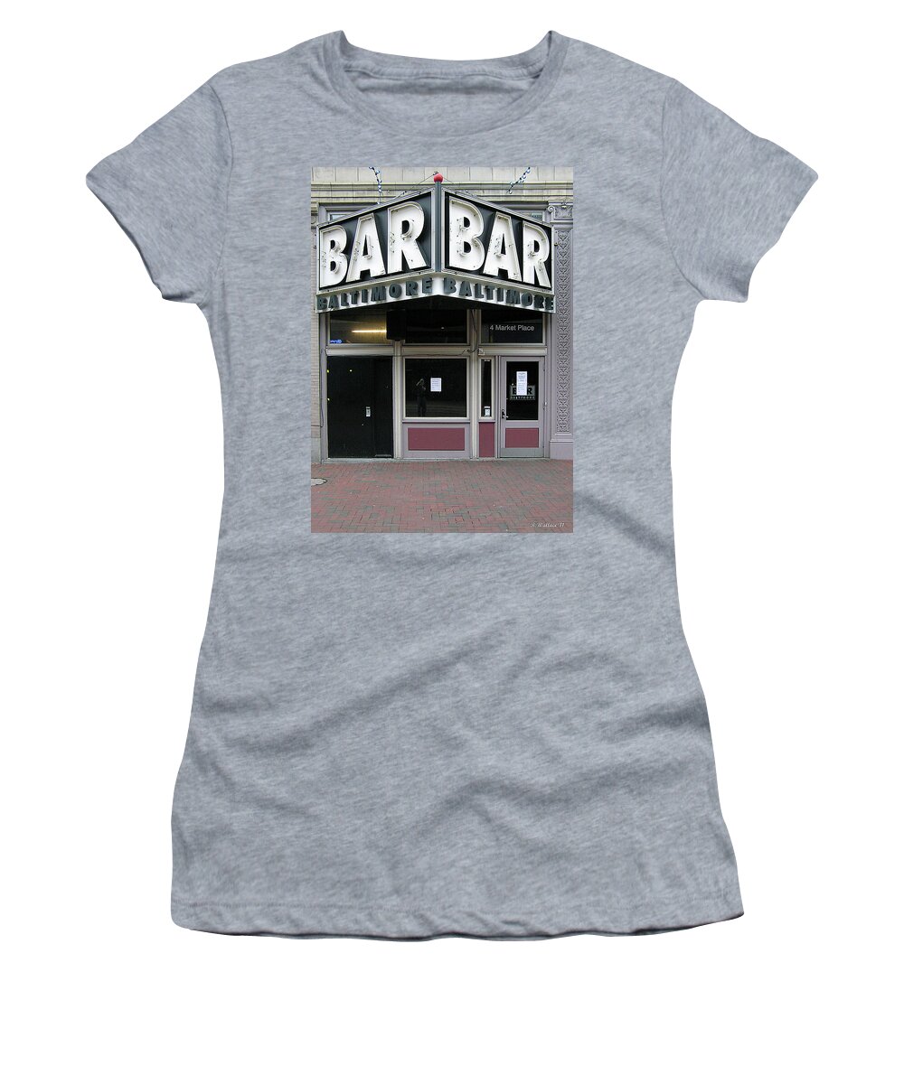 Brian Wallace Women's T-Shirt featuring the photograph Baltimore Bar by Brian Wallace