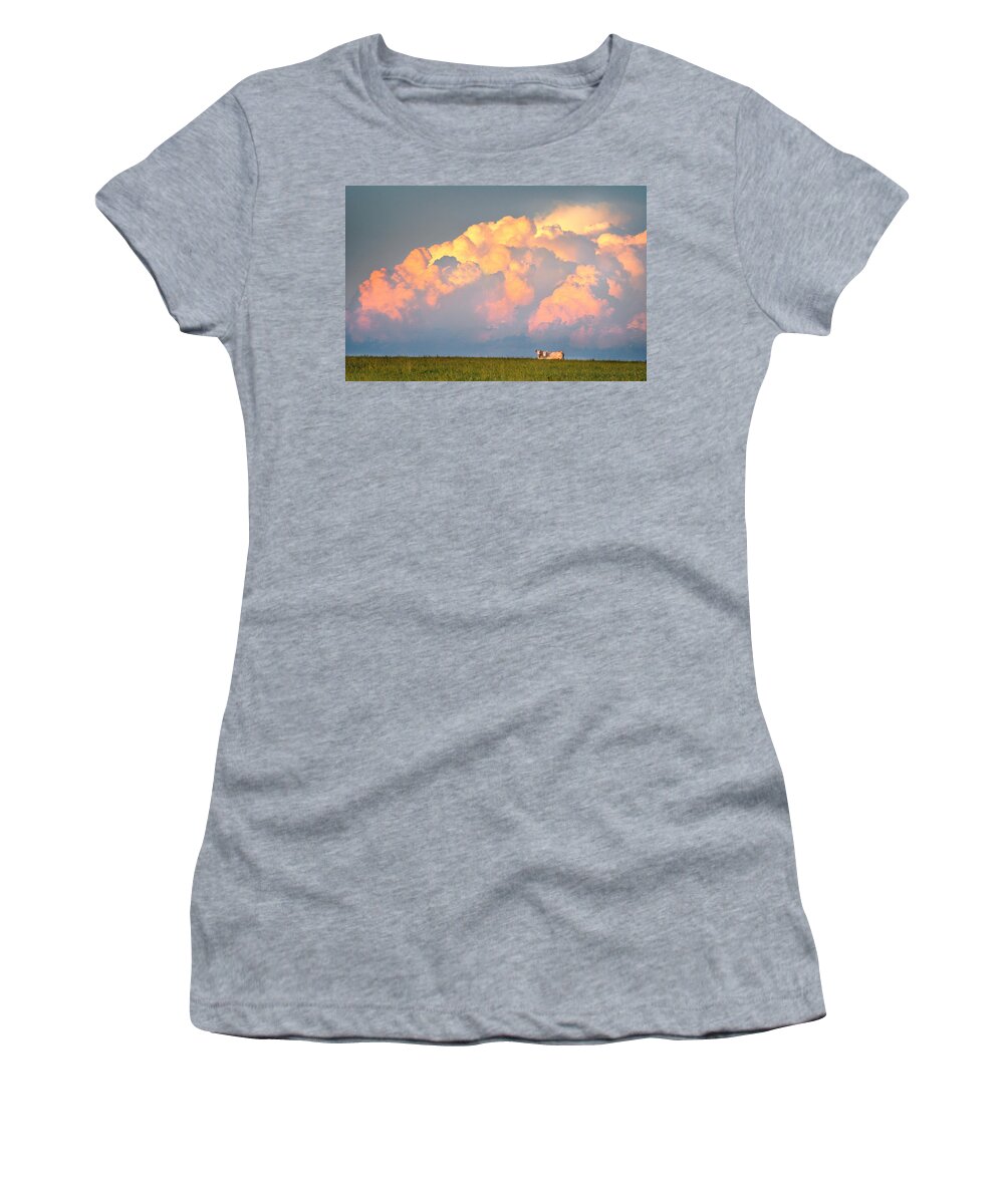 Cows Women's T-Shirt featuring the photograph Beefy Thunder by Brian Duram