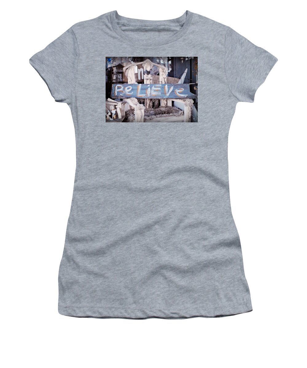 Greeting Women's T-Shirt featuring the photograph Believe by Joye Ardyn Durham