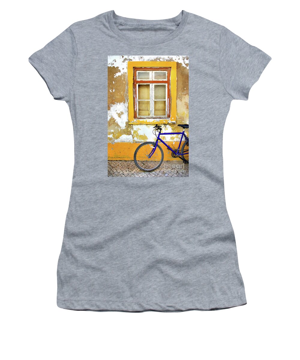 Aged Women's T-Shirt featuring the photograph Bike Window by Carlos Caetano
