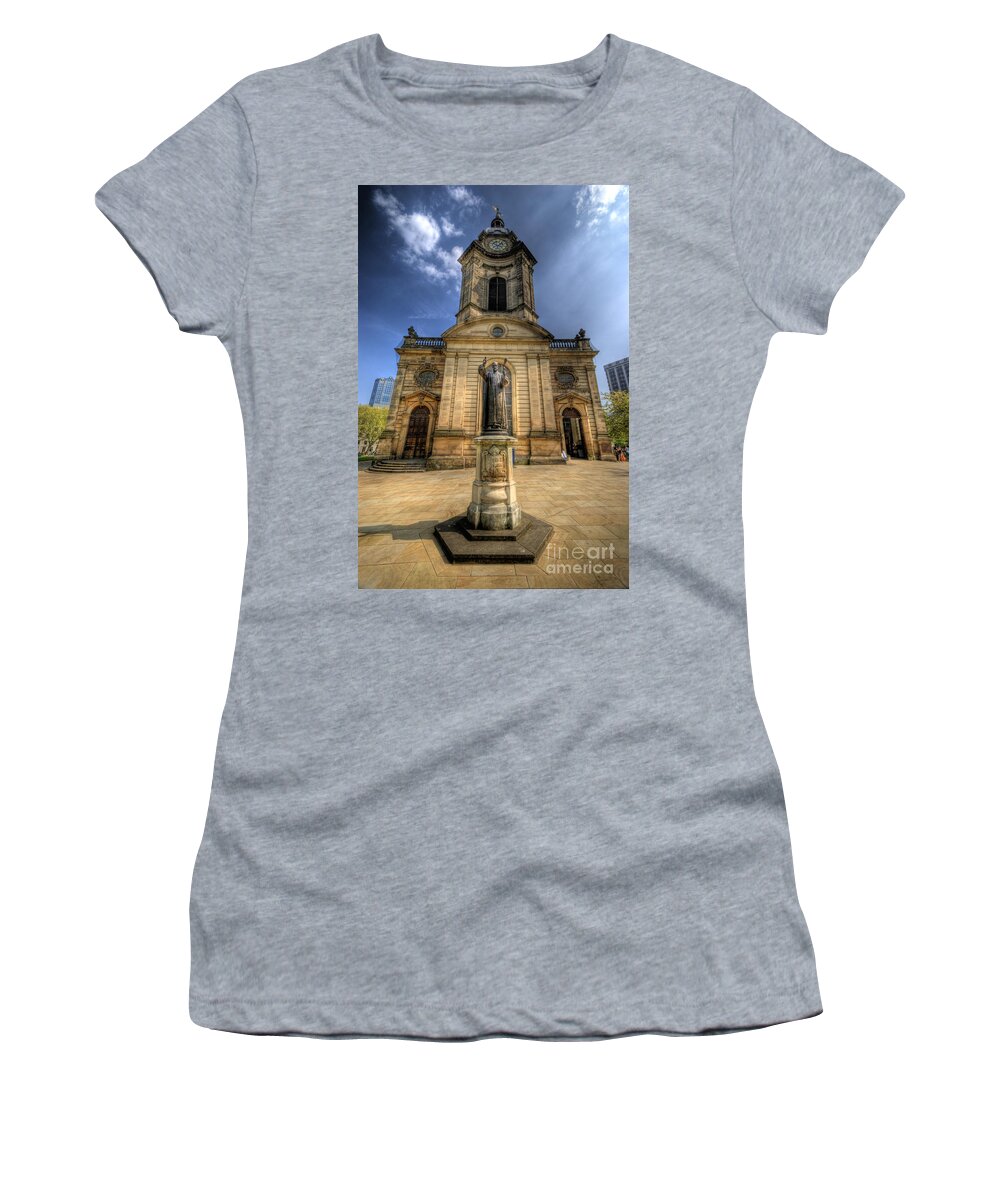 Church Women's T-Shirt featuring the photograph Birmingham Cathedral 2.0 by Yhun Suarez