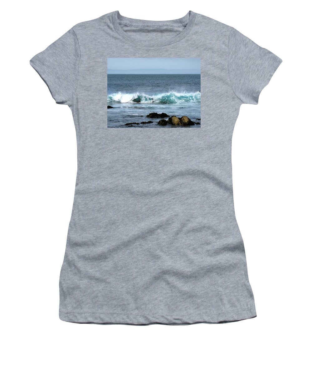 Beach Women's T-Shirt featuring the photograph Blue waters by Kathleen Grace