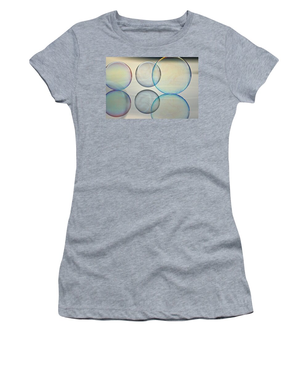 Bubble Women's T-Shirt featuring the photograph Bubbles On The Water by Cathie Douglas