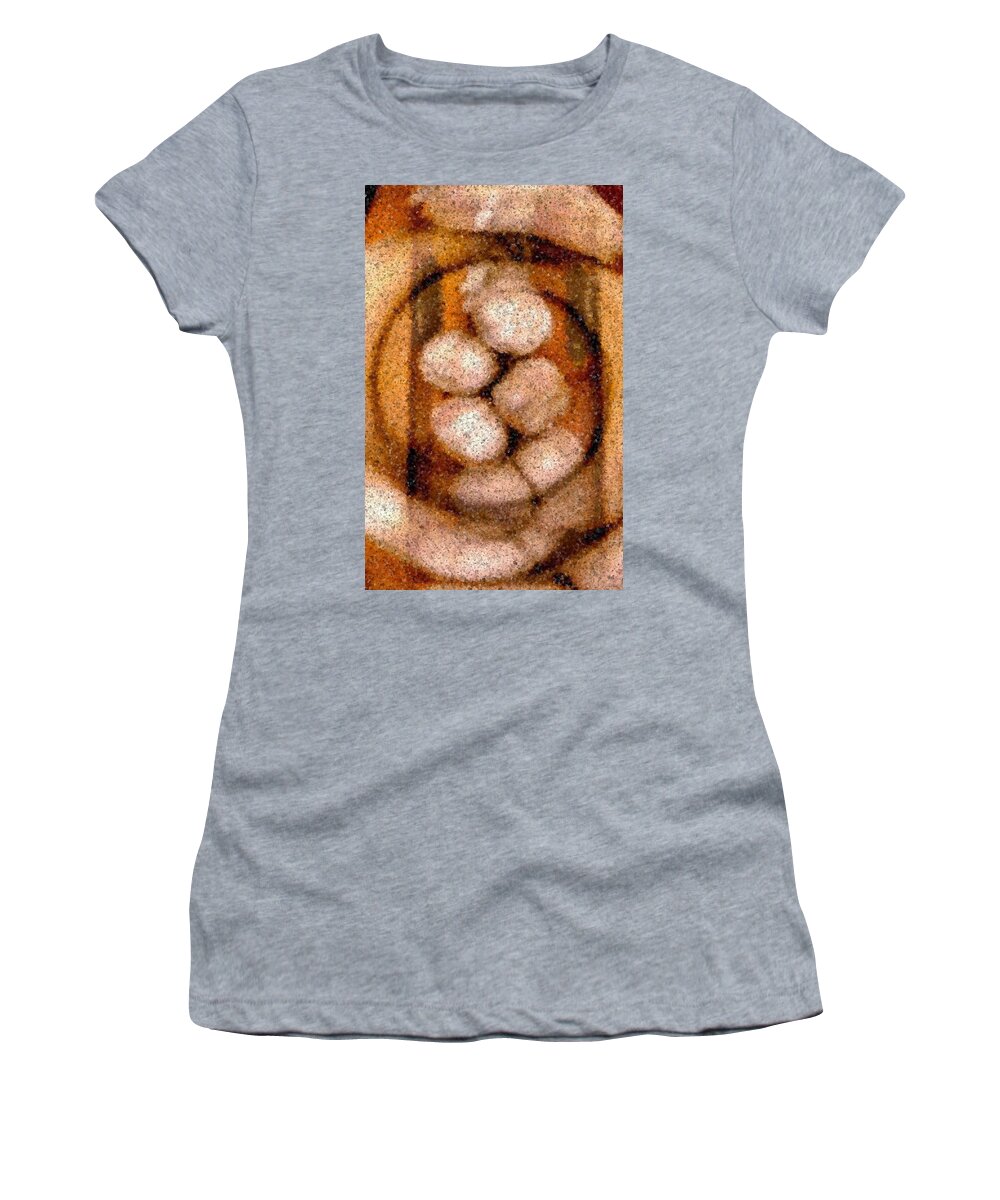Abstract Women's T-Shirt featuring the painting Bunch by Renate Wesley