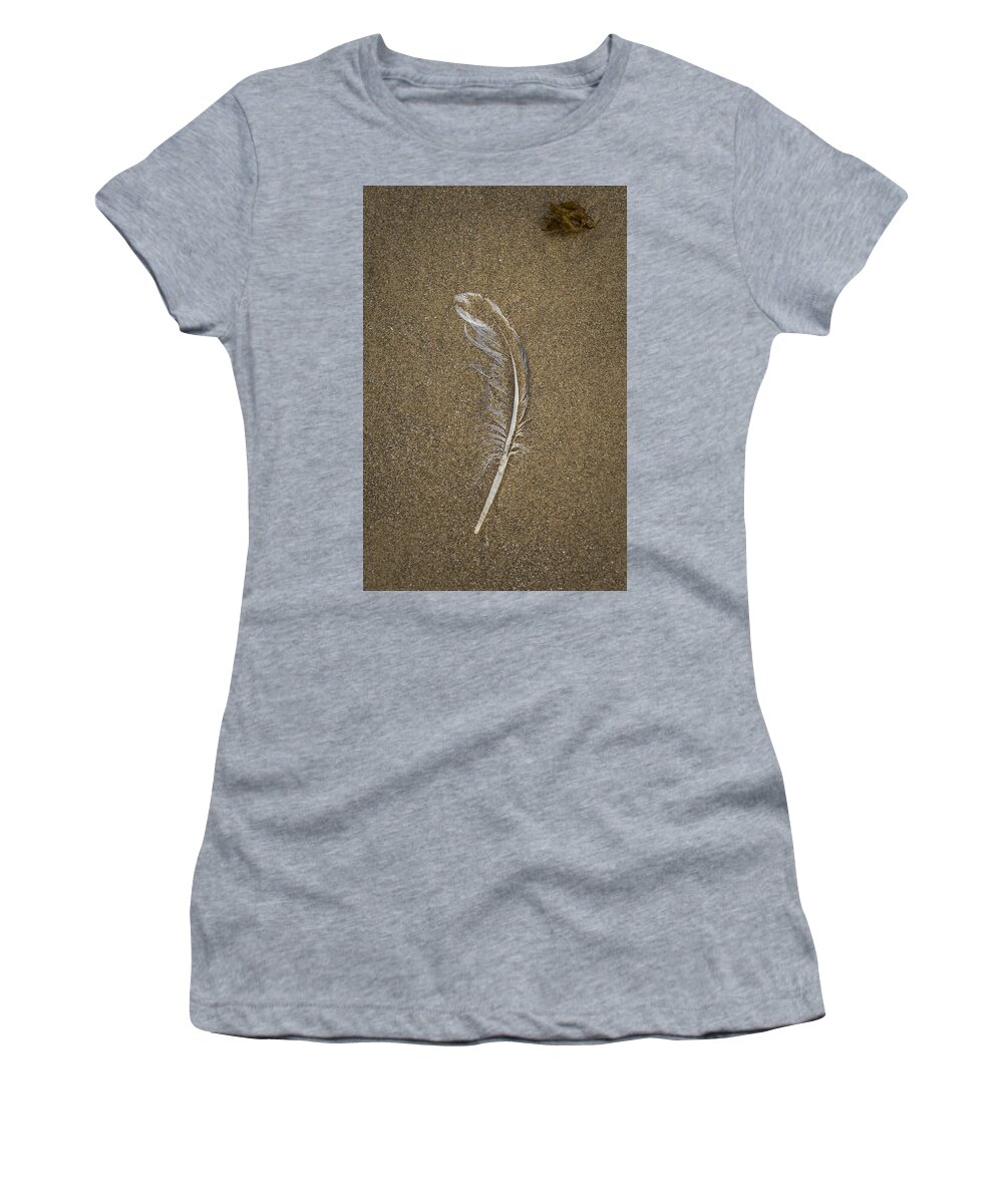 Coast Women's T-Shirt featuring the photograph Buried Feather by Jean Noren