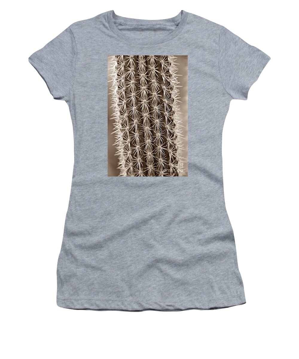 Cactus Women's T-Shirt featuring the photograph Cactus 19 Sepia by Cassie Marie Photography