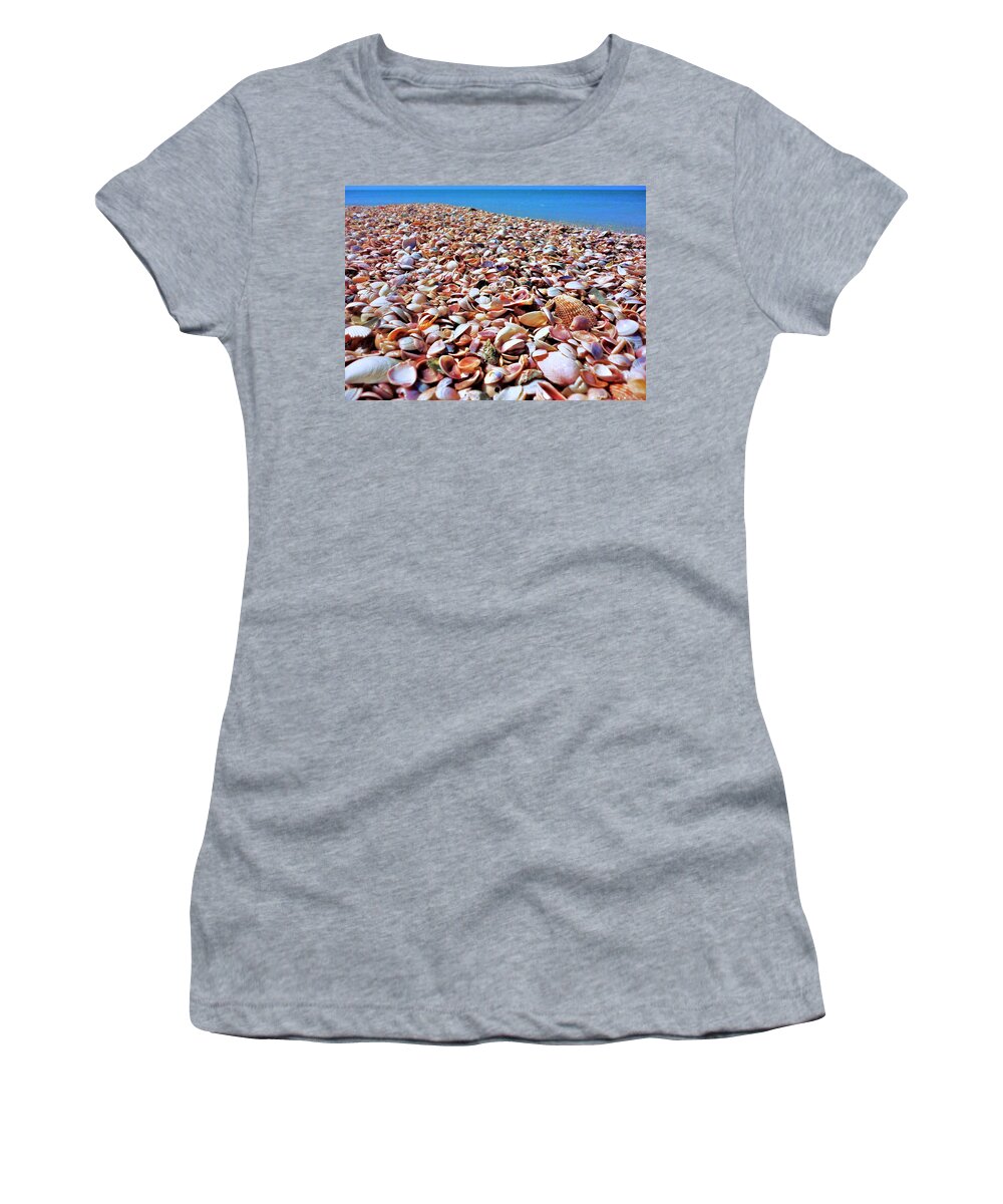 Caladesi Women's T-Shirt featuring the photograph Caladesi Shells I by Benjamin Yeager
