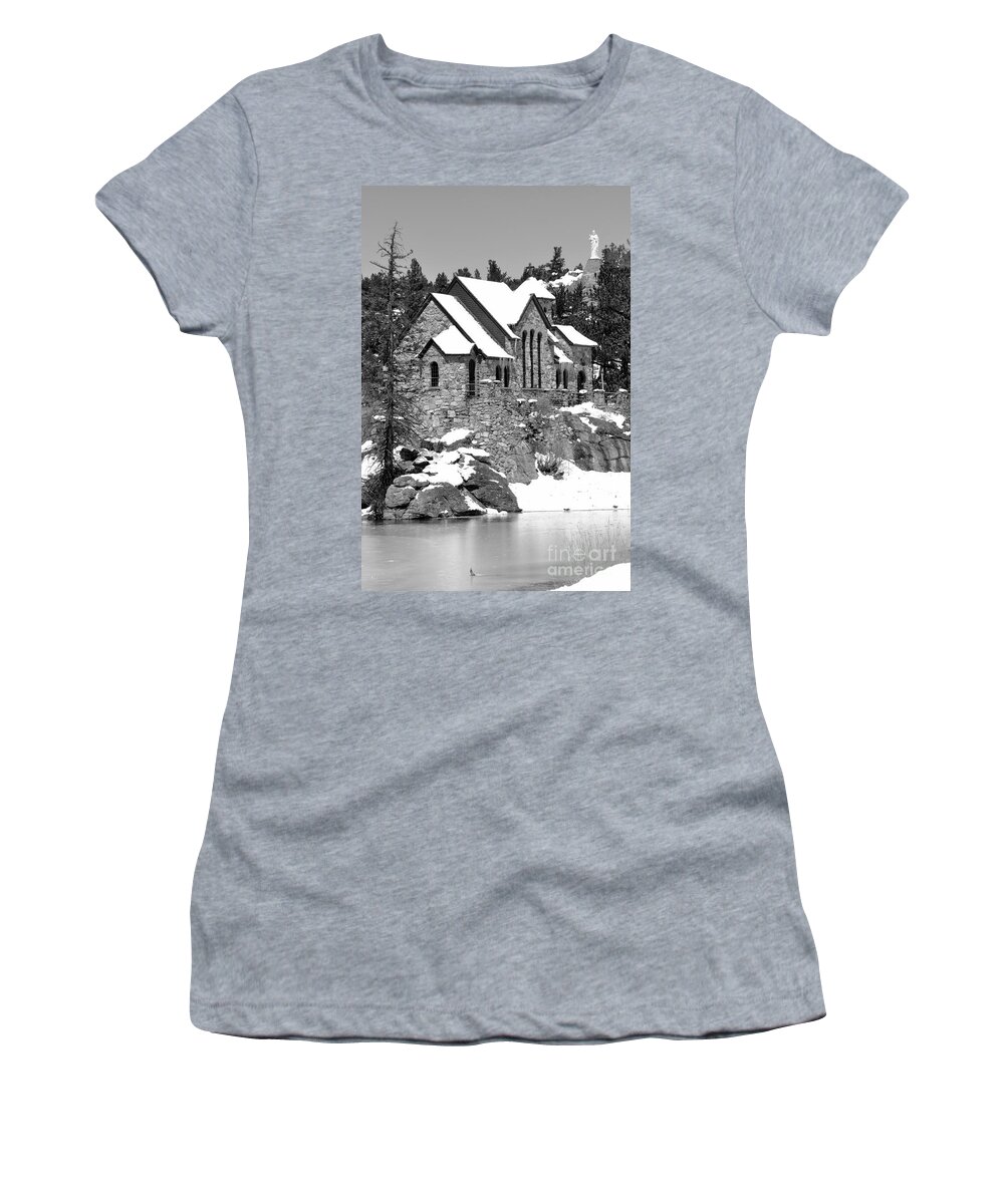 Church Women's T-Shirt featuring the photograph Chapel on the Rocks No. 2 by Dorrene BrownButterfield