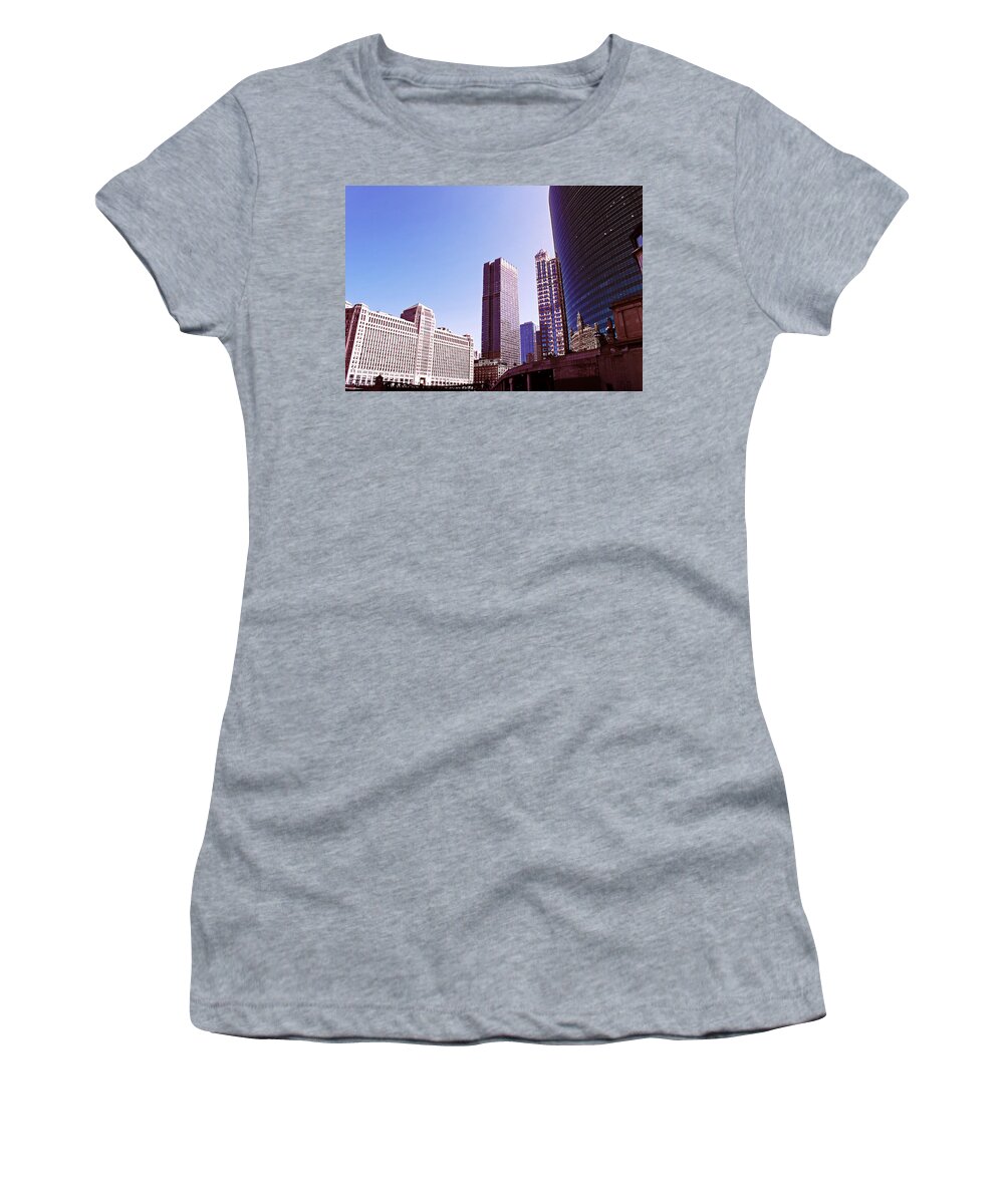 River Women's T-Shirt featuring the photograph City view from the river by Milena Ilieva