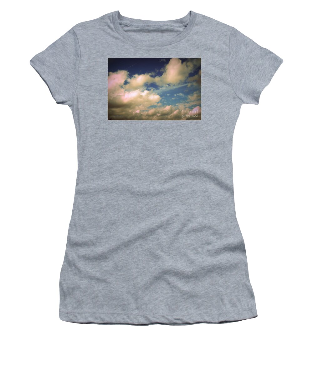 Clouds Women's T-Shirt featuring the photograph Clouds-1 by Paulette B Wright