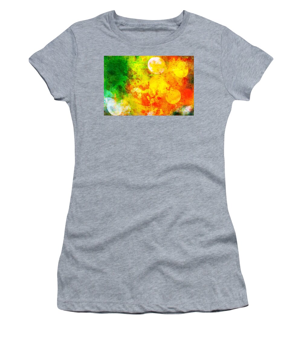 Smeared Women's T-Shirt featuring the photograph Colorful and smeared by Silvia Ganora