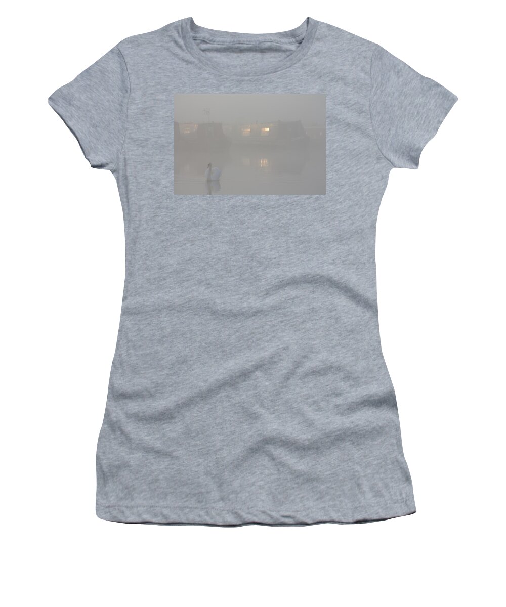 Swan Women's T-Shirt featuring the photograph Dawn patrol by Linsey Williams
