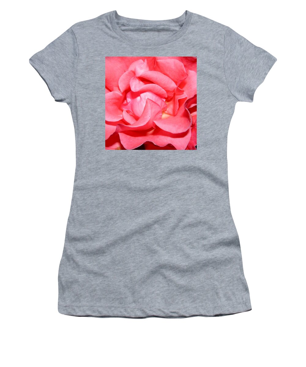Pink Women's T-Shirt featuring the photograph Delicate Swirls Of Pin by Kim Galluzzo
