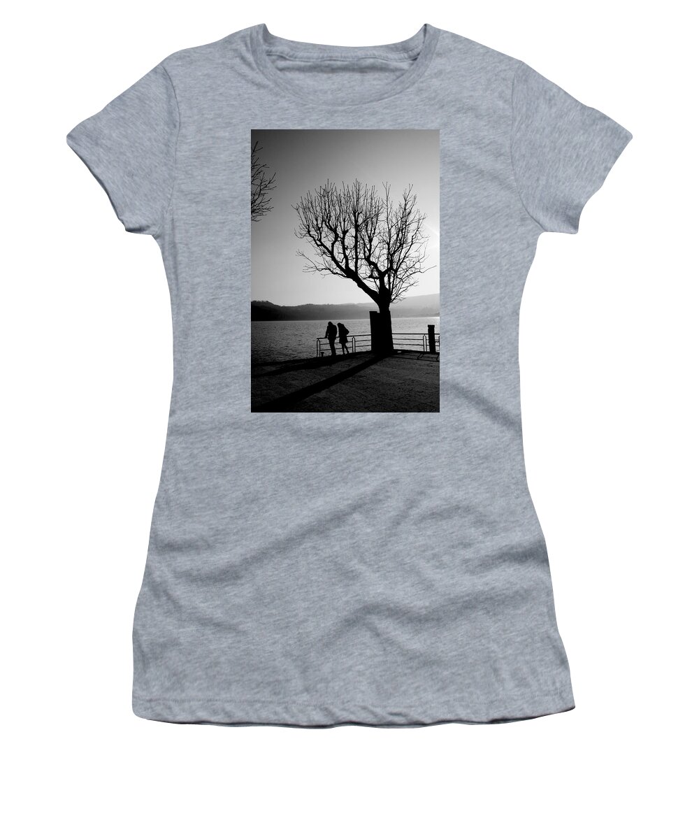  Women's T-Shirt featuring the photograph Dreaming in Front of the Lake by Donato Iannuzzi