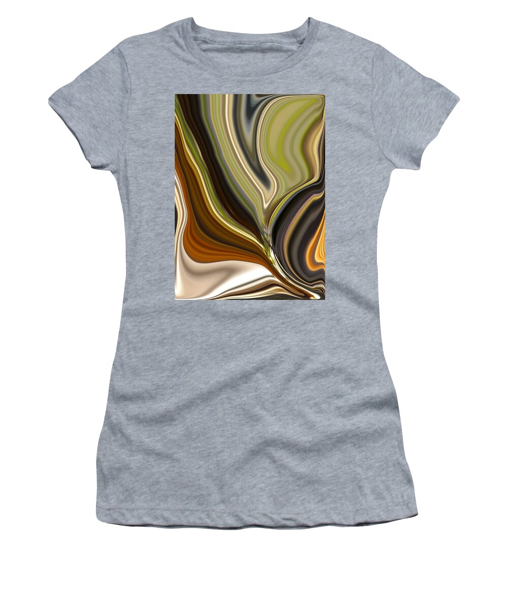 Abstract Women's T-Shirt featuring the painting Earth Tones by Renate Wesley