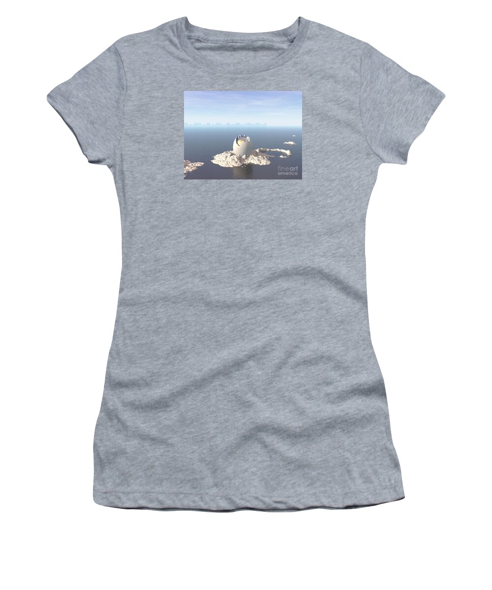Digital Art Women's T-Shirt featuring the digital art Egg Island by Phil Perkins