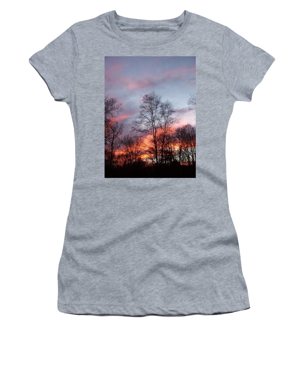 Sunset Women's T-Shirt featuring the photograph Explosions Of Color by Kim Galluzzo
