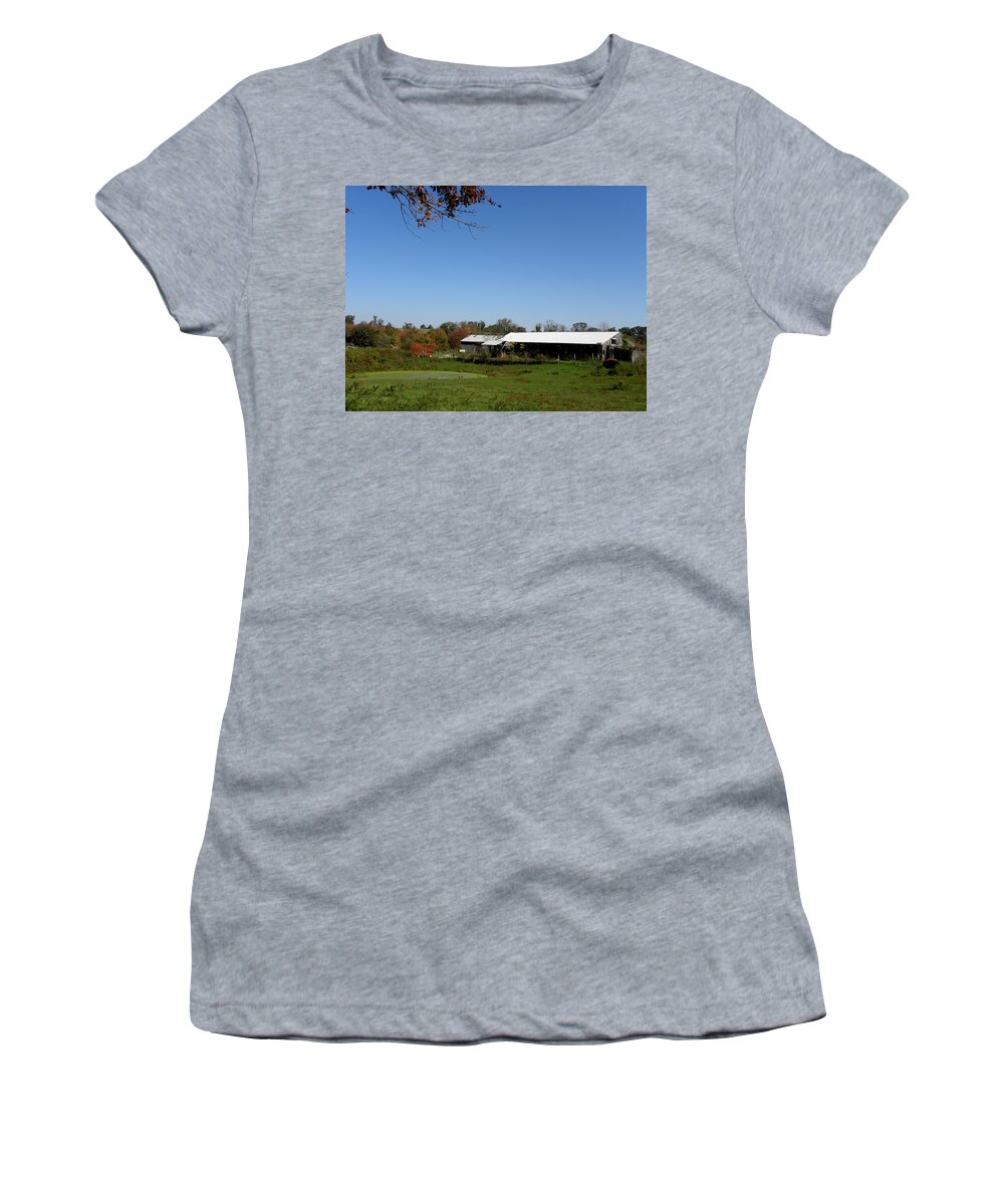 Fall Women's T-Shirt featuring the photograph Fall On The Farm by Kim Galluzzo