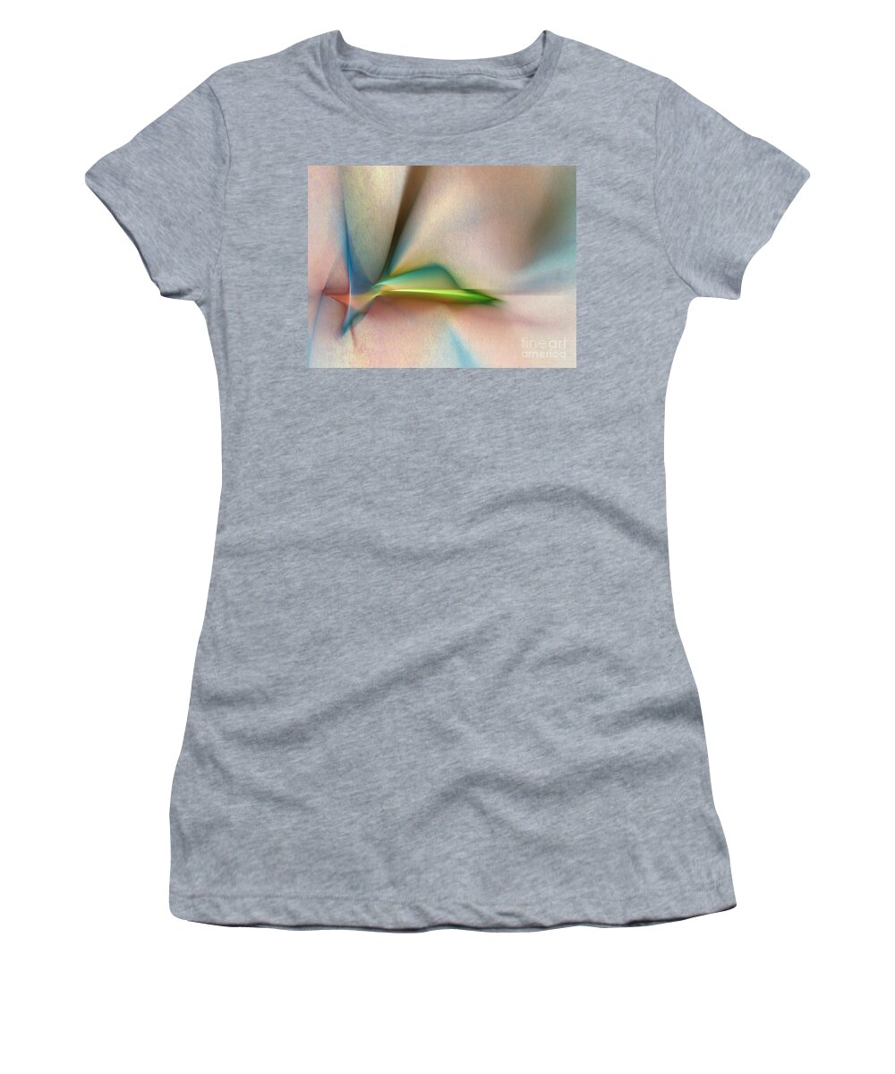 Digital Art Women's T-Shirt featuring the digital art Flight Dimension. Abstract by Elaine Manley