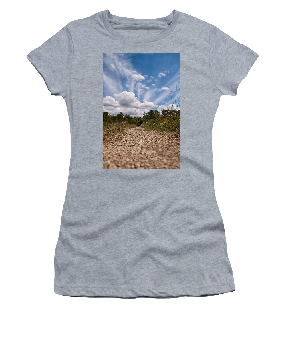 Sky Women's T-Shirt featuring the photograph Follow the Path by Lauri Novak