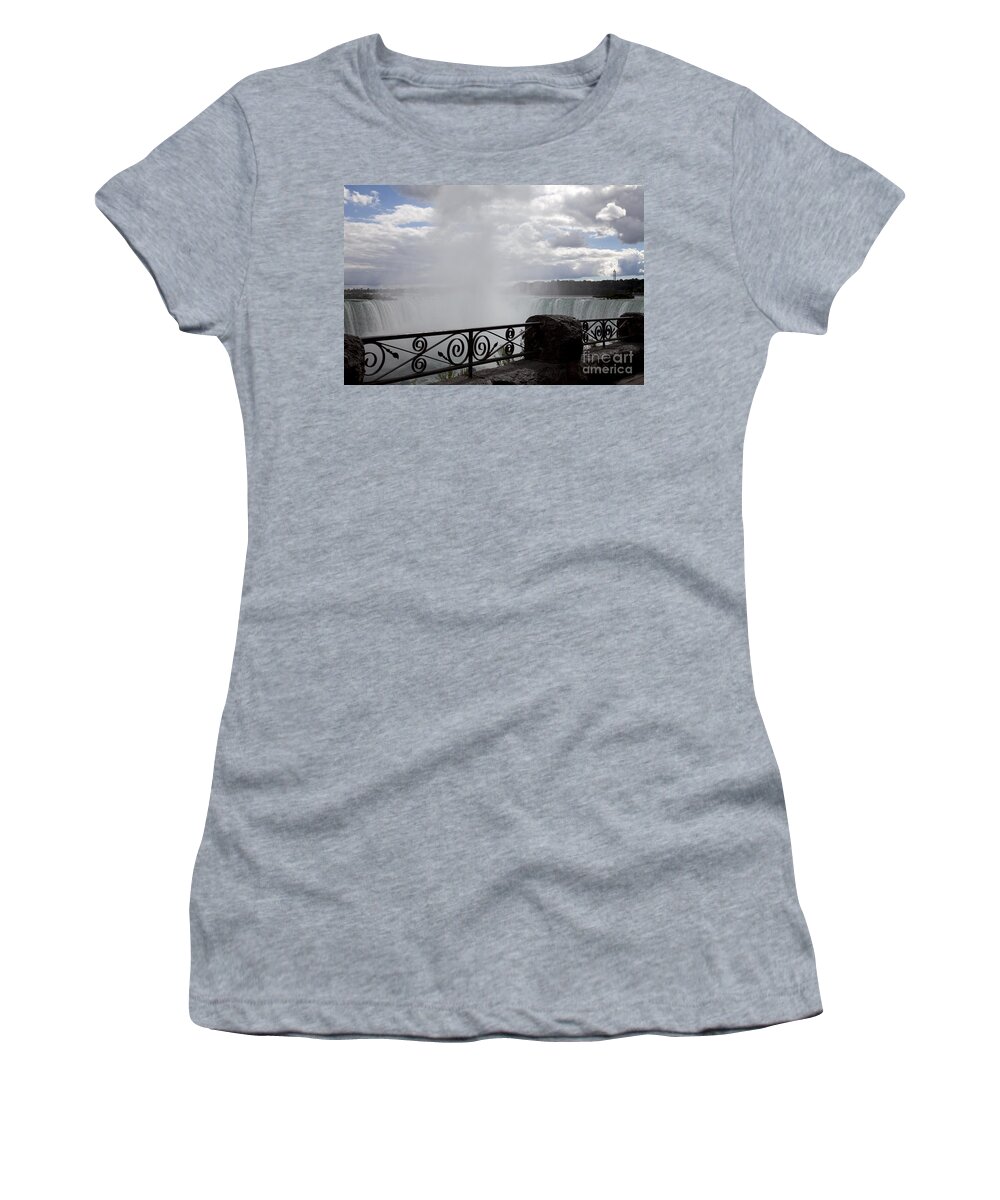 Niagara Women's T-Shirt featuring the photograph Gate to Fall by Amanda Barcon