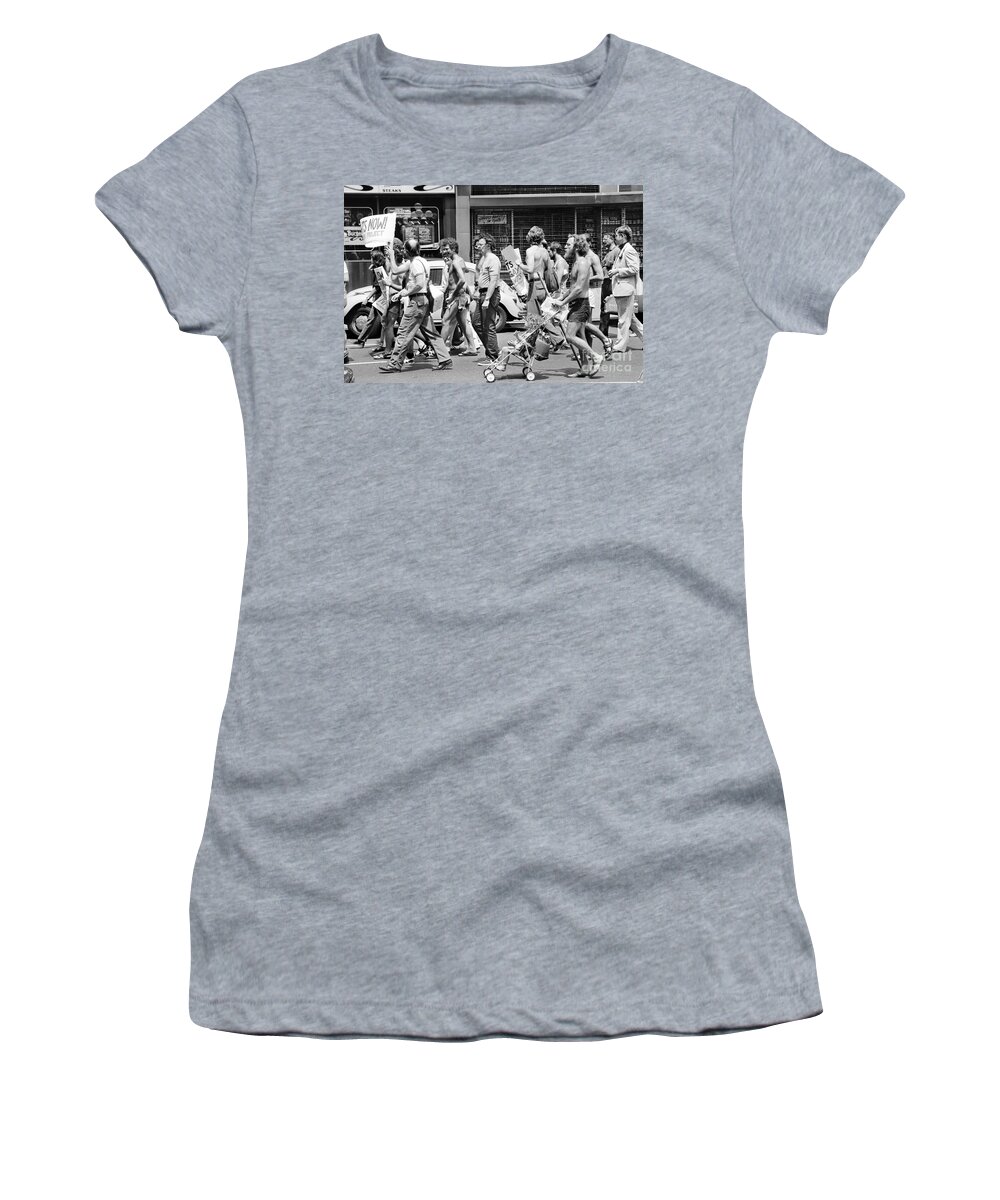 1976 Women's T-Shirt featuring the photograph Gay Rights March, 1976 by Granger