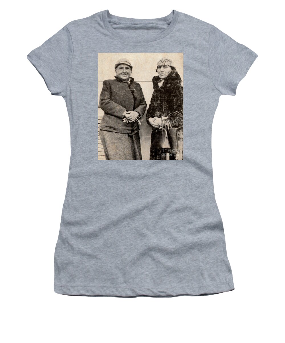 History Women's T-Shirt featuring the photograph Gertrude Stein And Alice B. Toklas by Photo Researchers