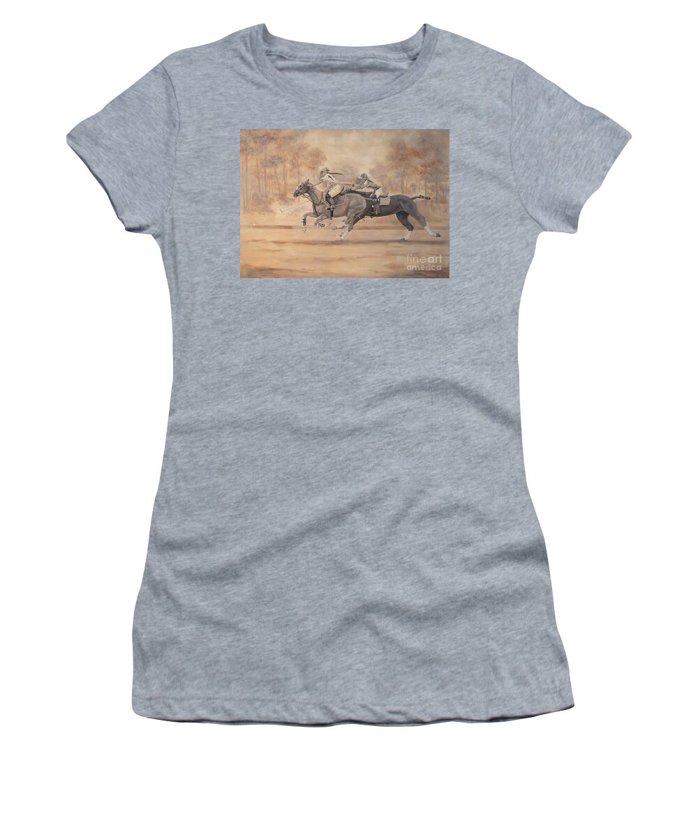 Roena King Women's T-Shirt featuring the painting Ghost Riders by Roena King