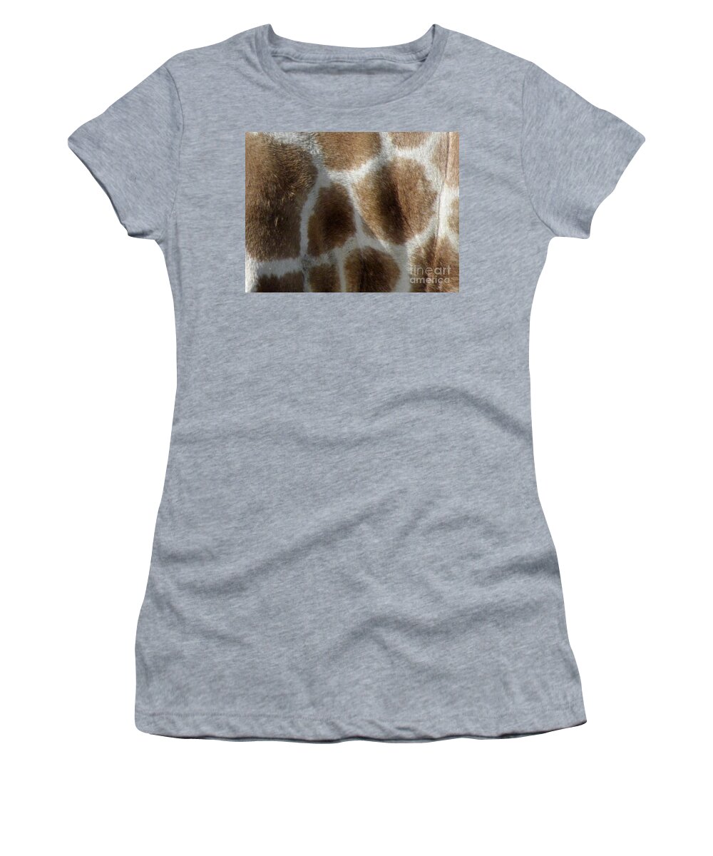 Giraffe Women's T-Shirt featuring the photograph Giraffe Body Print by Kim Galluzzo Wozniak