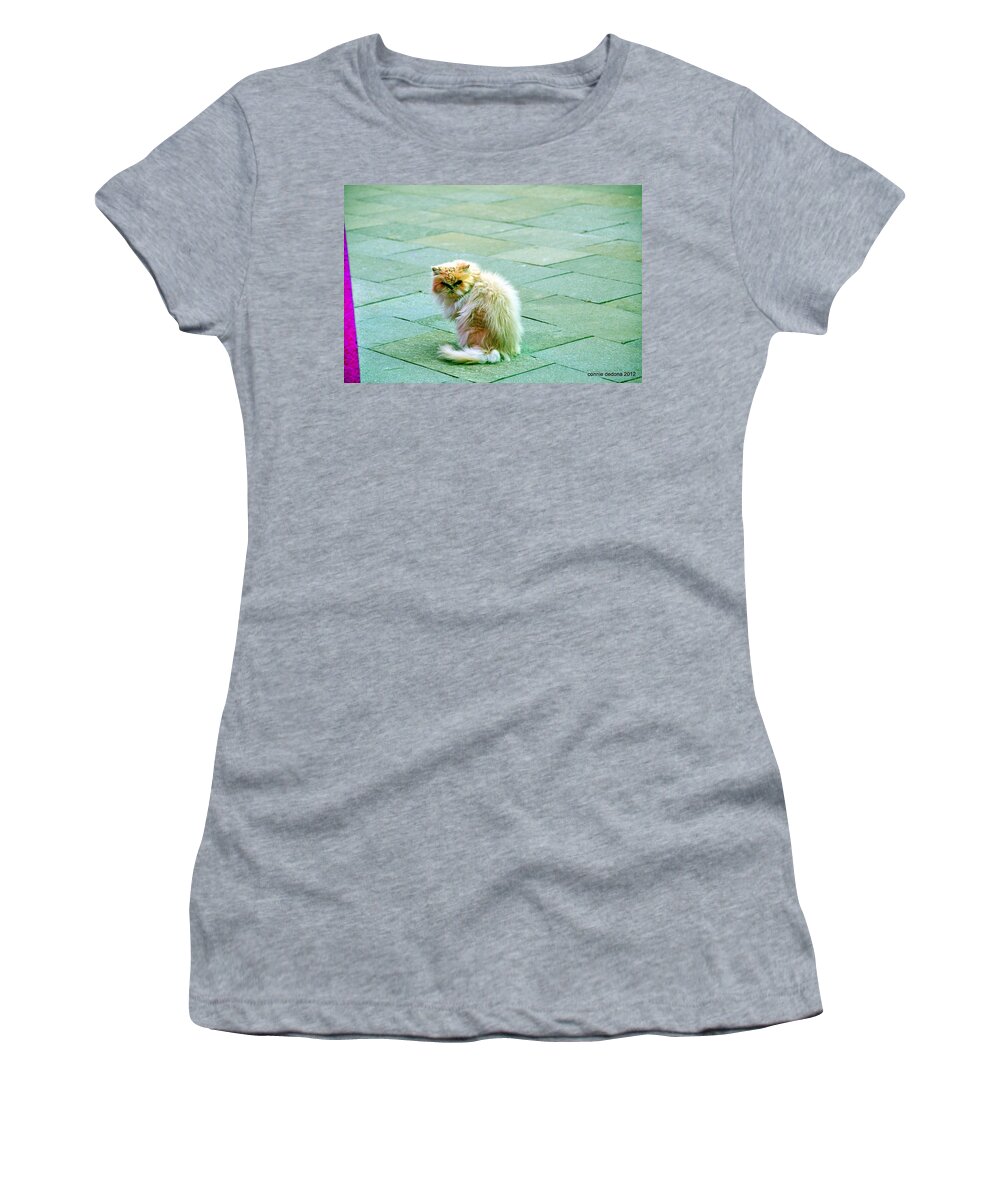 Cat Women's T-Shirt featuring the photograph Katya by Cornelia DeDona