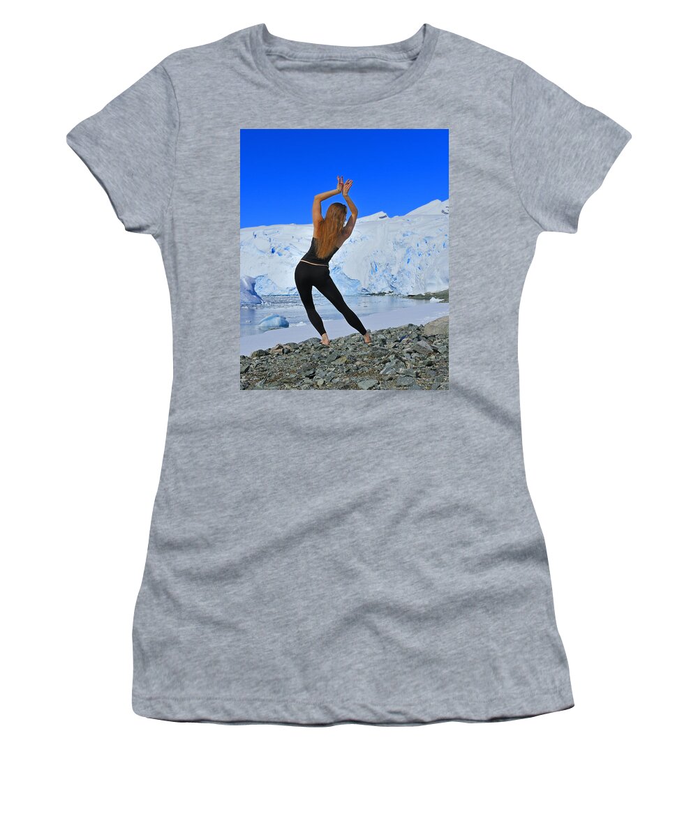 Antarctica Women's T-Shirt featuring the photograph Global Warming by Tony Beck