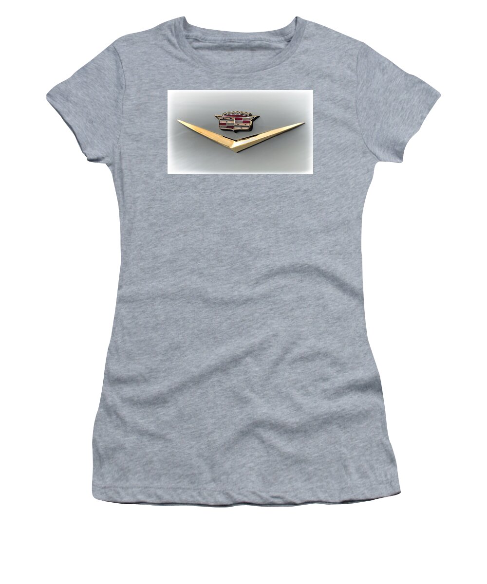 Cadillac Women's T-Shirt featuring the digital art Gold Badge Cadillac by Douglas Pittman