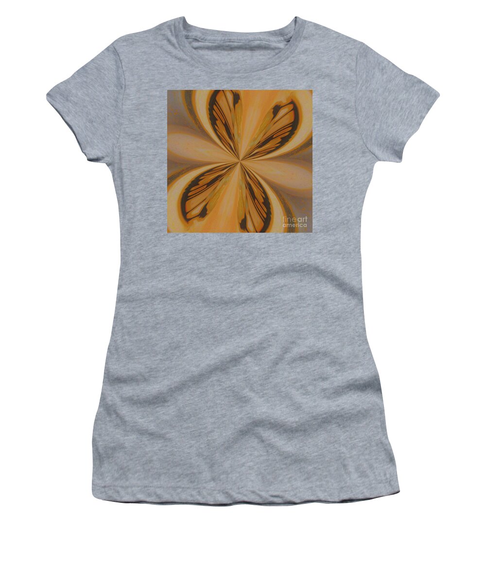 Photo Women's T-Shirt featuring the photograph Golden Butterfly by Marsha Heiken