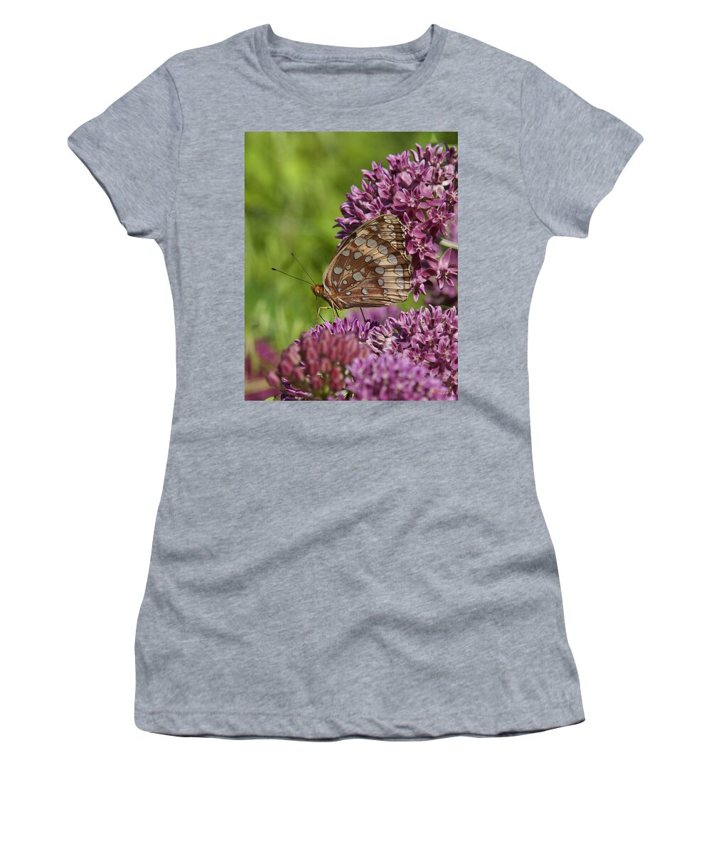Marsh Women's T-Shirt featuring the photograph Great Spangled Fritillary DIN194 by Gerry Gantt
