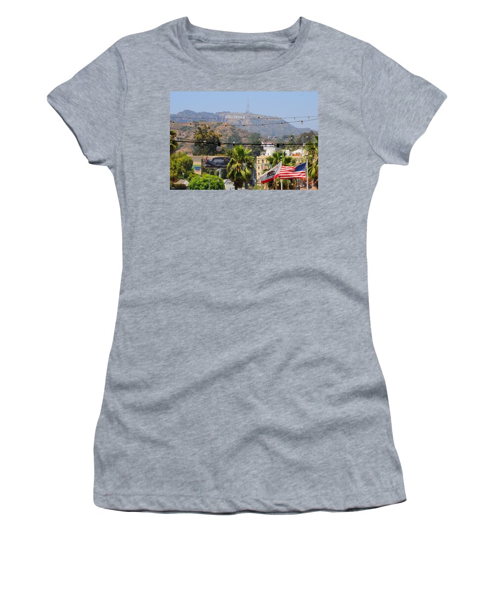 Hollywood Women's T-Shirt featuring the photograph Hollywood U.S.A by Lynn Bauer
