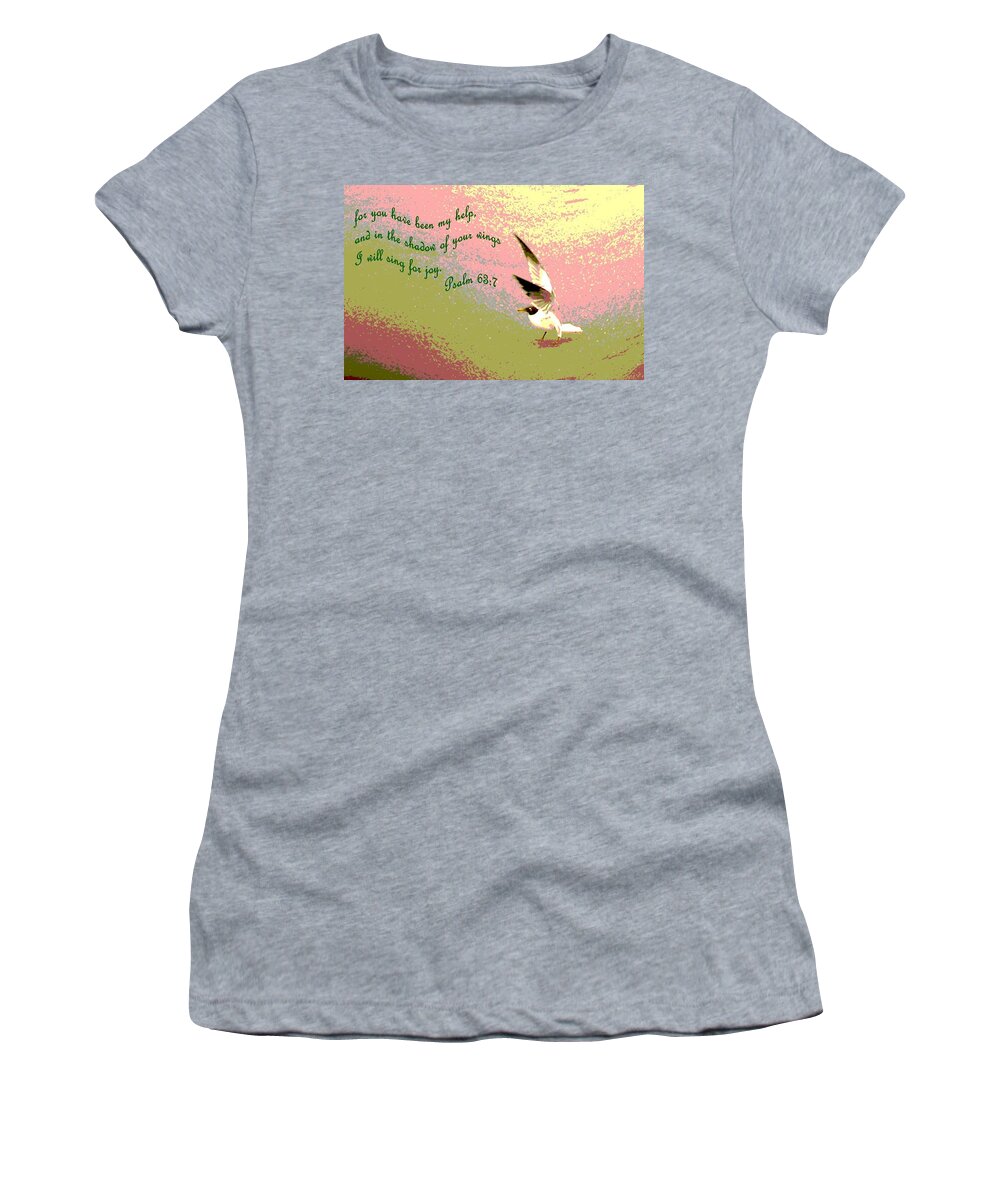 Bird Women's T-Shirt featuring the photograph In The Shadow Of Your Wings by Pamela Hyde Wilson