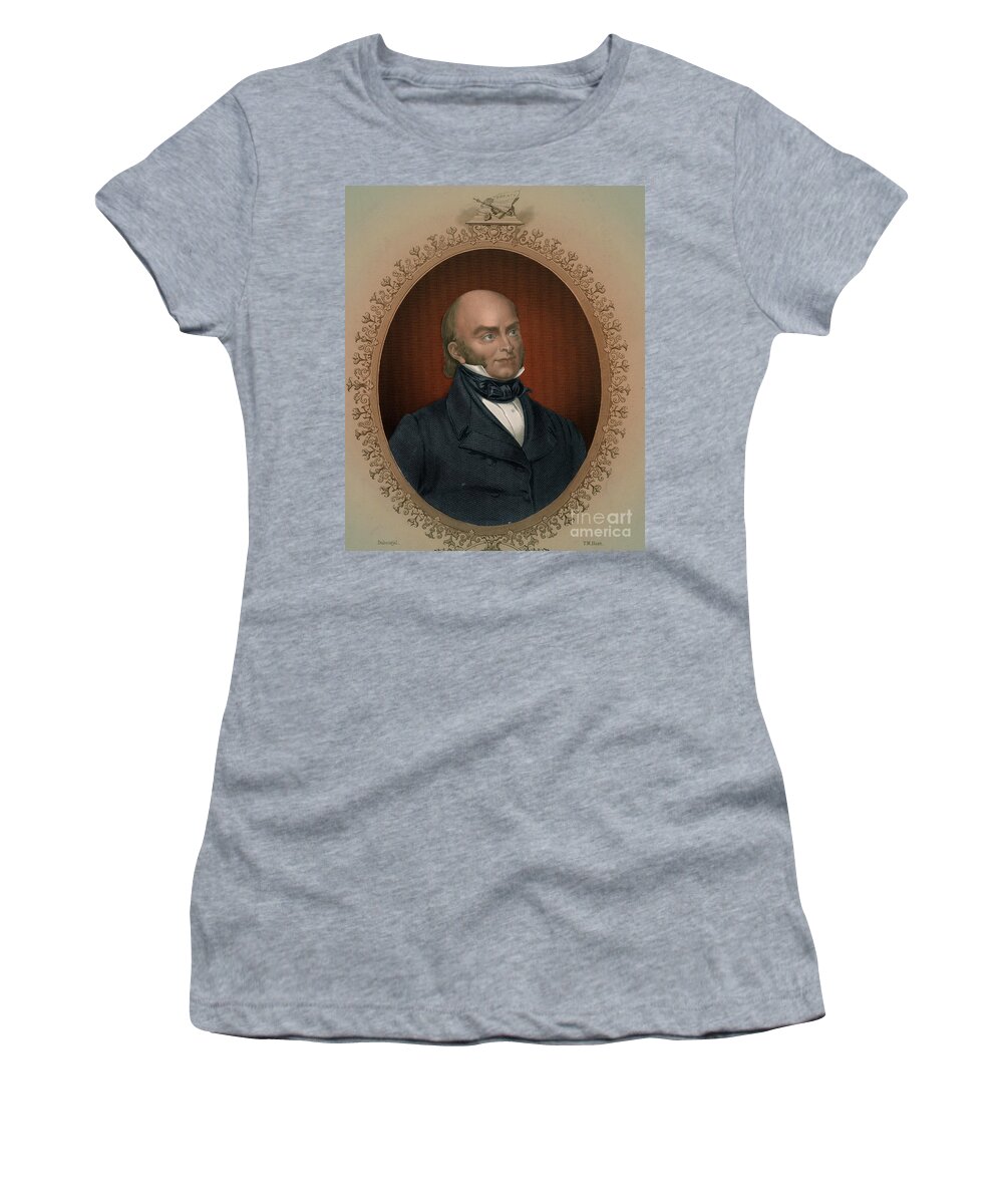 History Women's T-Shirt featuring the photograph John Quincy Adams, 6th American by Photo Researchers