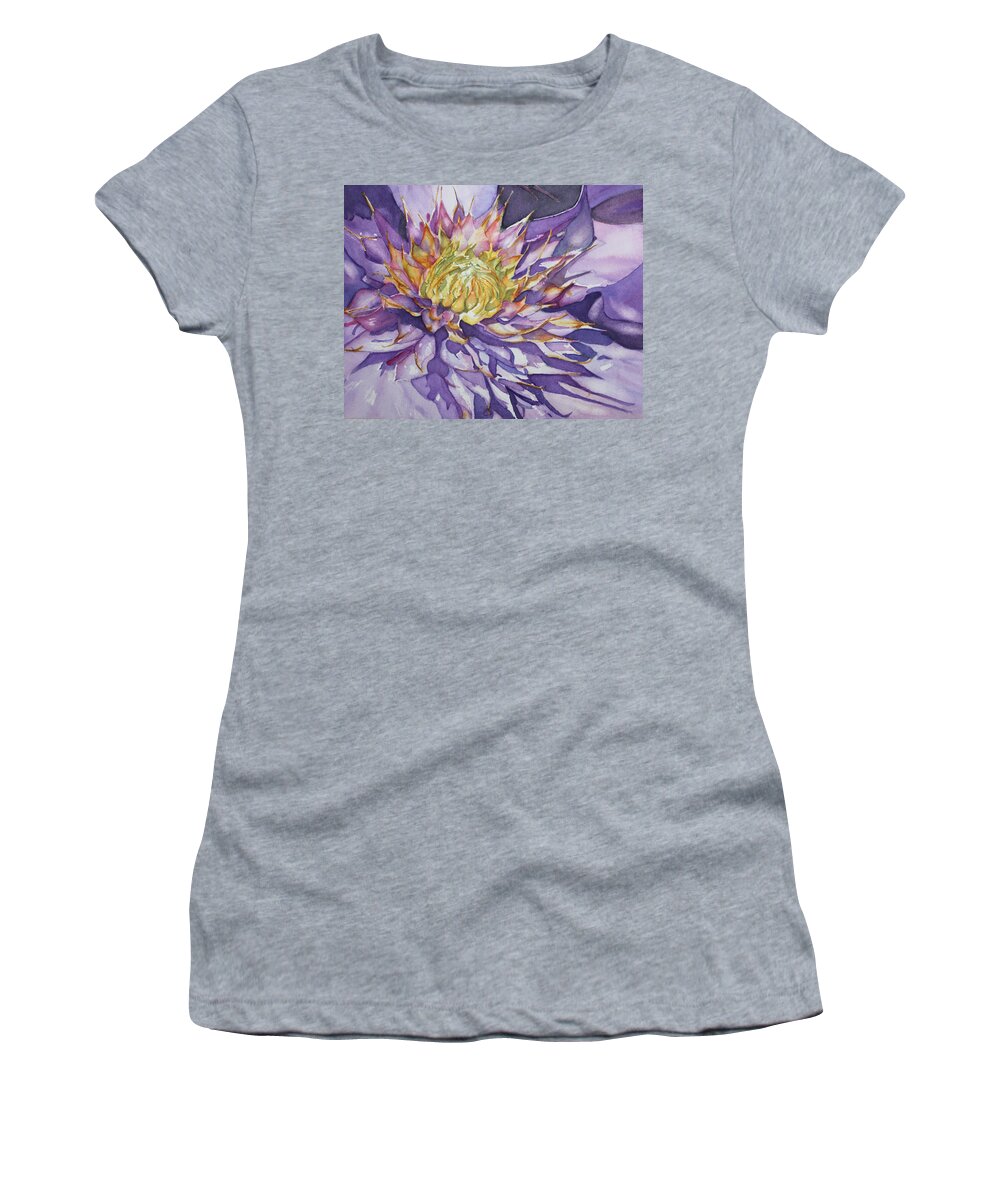Watercolor Women's T-Shirt featuring the painting Kaleidoscope by Christiane Kingsley