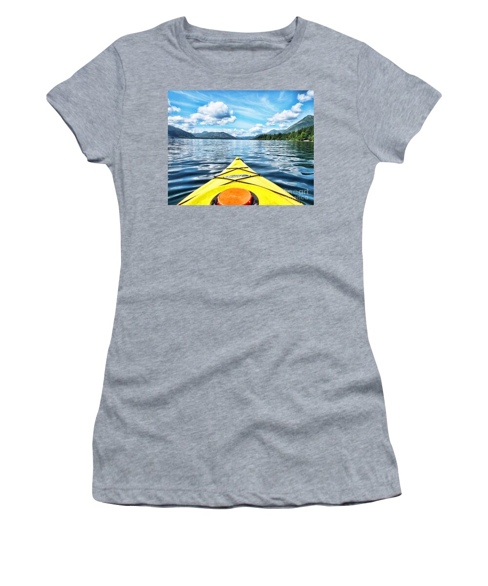 British Columbia Women's T-Shirt featuring the photograph Kayaking in BC by Traci Cottingham