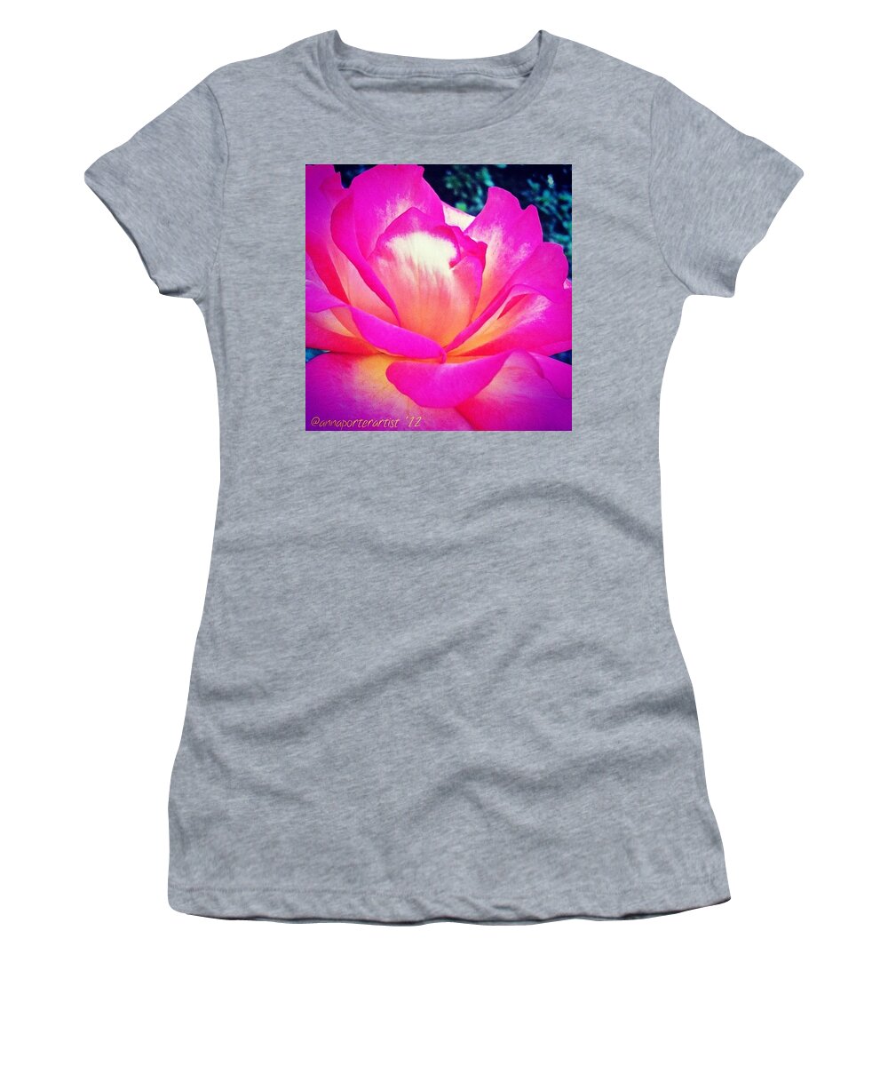 Floral Women's T-Shirt featuring the photograph Lady Diana Rose by Anna Porter