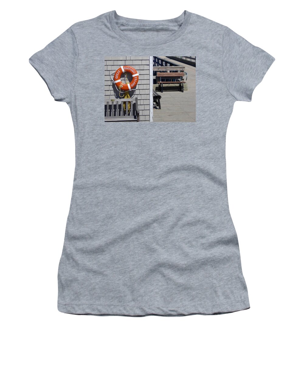 Casco Bay Women's T-Shirt featuring the photograph Lifesaver by Al Griffin