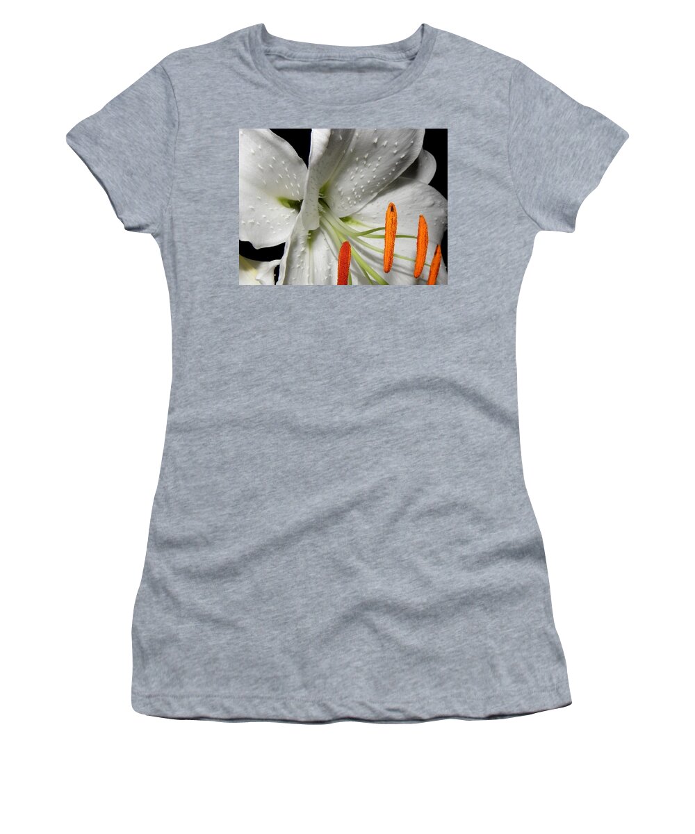 Lily Women's T-Shirt featuring the photograph Lily stems and detail by Kim Galluzzo