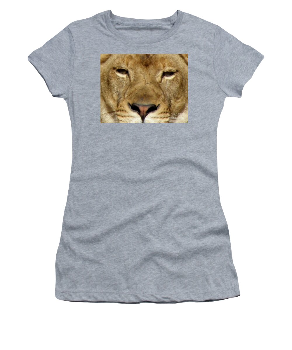 Lioness Women's T-Shirt featuring the photograph Lioness by Kim Galluzzo