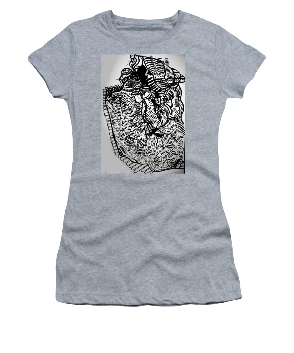 Jesus Women's T-Shirt featuring the drawing Loves Shell by Gloria Ssali