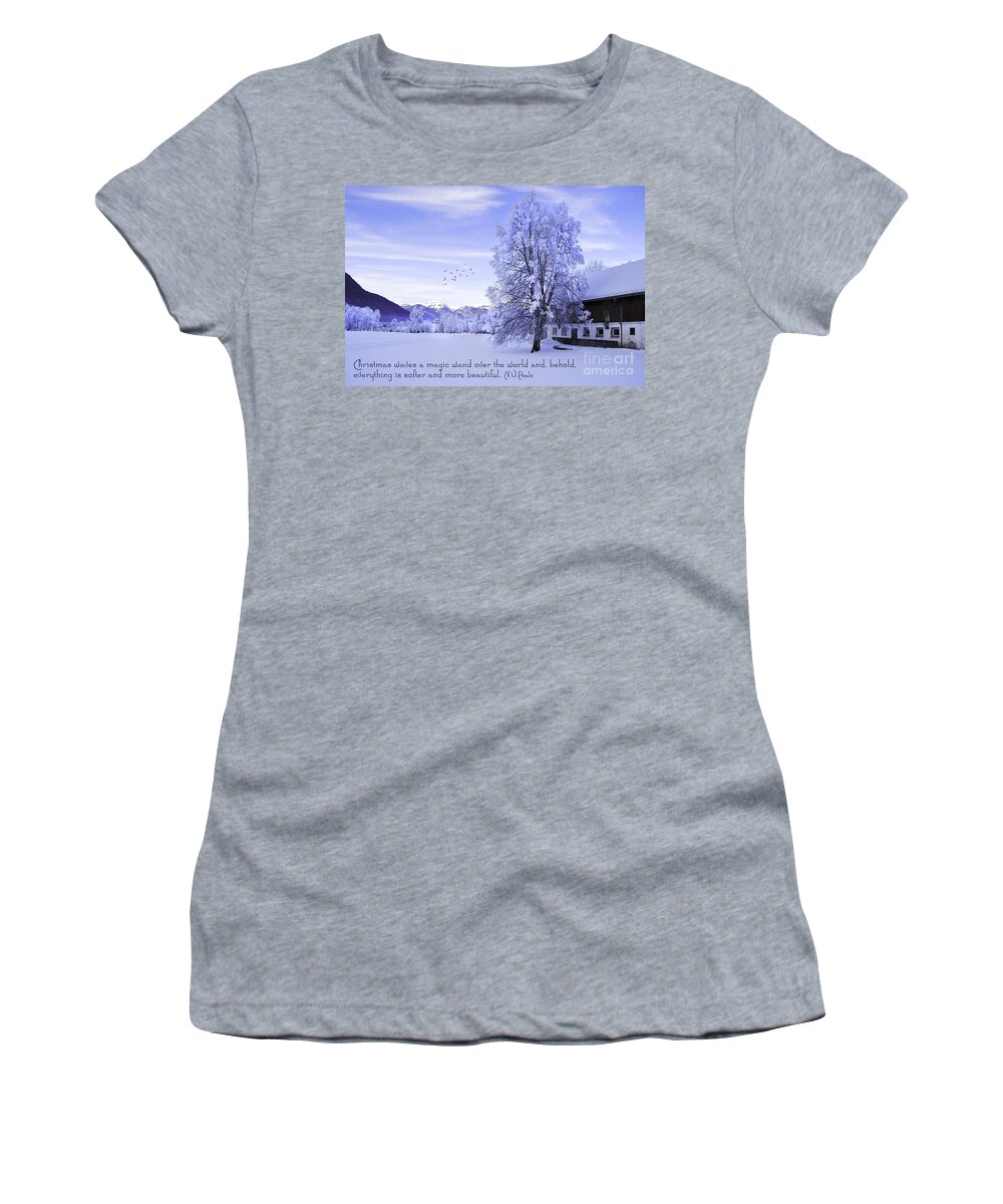 Winter Women's T-Shirt featuring the photograph Magic Wand by Sabine Jacobs
