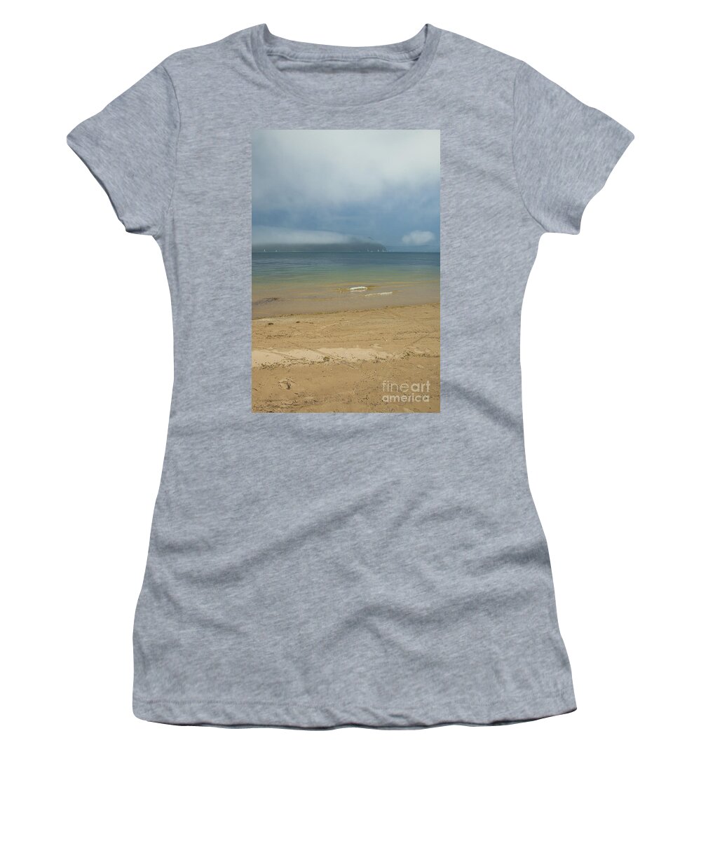 Misty Women's T-Shirt featuring the photograph Mist over Pittwater by Sheila Smart Fine Art Photography