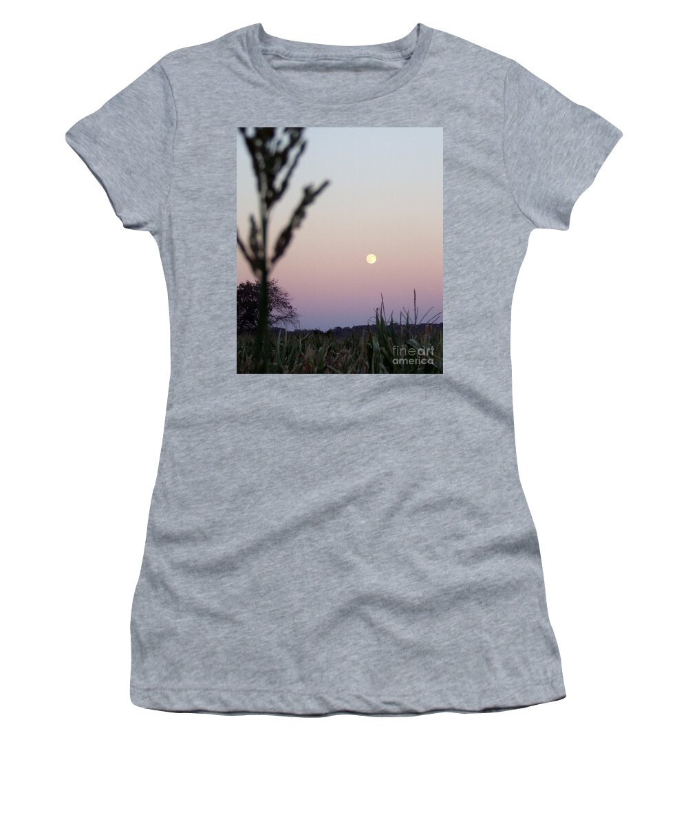 Moon Women's T-Shirt featuring the photograph Moon by Andrea Anderegg